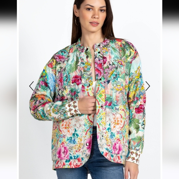 Johnny Was Nandru Reversible Jacket Multiprint Colorful Womens XL - Picture 15 of 16